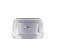 Ollas Plan de Agnelli para Cubrir rectangulares Esquinas Redondas, Aluminio, Plata, 35x26 cm