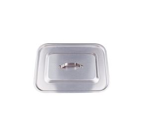 Ollas Plan de Agnelli para Cubrir rectangulares Esquinas Redondas, Aluminio, Plata, 35x26 cm
