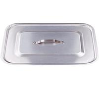 Ollas Plan de Agnelli para Cubrir rectangulares Esquinas Redondas, Aluminio, Plata, 65x43 cm
