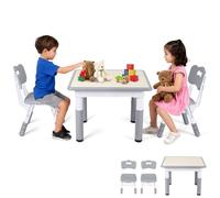 Ollewiellan Juego de mesa infantil con 2 sillas, 60 x 60 cm