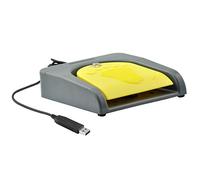 OLLGEN Pedal de doble interruptor de pie USB, programa de interruptor de 2 teclas, teclado de computadora, mouse, juego de acción HID