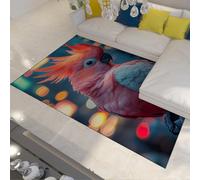 OLLIAR Home Alfombra Puerta Interior Loro Tropical Jungle Birds Alfombras Área Antideslizantes para Puerta Principal Alfombra Grande Lavable Pila Baja para Sala Estar Cocina 180x270cm