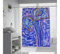 OLLIAR Home Cortina de Ducha Abstracta de Girasol Cortina Impermeable de baño Estilo fauvismo Pintura Floral Vibrante al óleo decoración de baño para bañeras Modernas 180x180