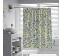 OLLIAR Home Plantas Verdes Cortinas de Ducha para baño Acuarela Bohemia Flor Juego de Cortinas de Ducha Cortinas Impermeables Estampadas botánicas con Ganchos 180x200cm