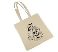 OLLIE STORE - Tote Bag Death or Glory: Lleva tu Estilo a un Nivel Desafiante con esta bolsa de tela con diseño con calavera, rosas y dagas