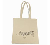 OLLIE STORE - Tote Bag Diseño Tattoo Old School | Bolsas de Tela 100% Algodón Natural 38x42 cm | Asas Largas | Estampadas a Mano en España | Varios Diseños Exclusivos (TOCAR EL CIELO)