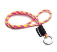OLLIE TRICK Lanyard - Llavero de cuello tubular con anilla de metal para llaves de casa, coche y gadgets, grosor de 8 mm, colorido, robusto y adhesivos, Rosa Amarillo, Talla única