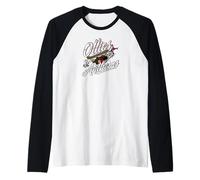 Ollies & Anthems Skateboard Music Retro Vinyl Skater Camiseta Manga Raglan