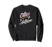 Ollies & Anthems Skateboard Music Retro Vinyl Skater Sudadera