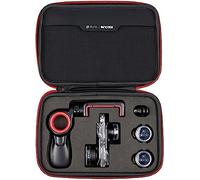 OLLOCLIP Movie's Kit - Estudio portátil para iPhone 7/7 plus & 8/8 Plus, foto, video, selfies y panorámicas en alta definición - Negro