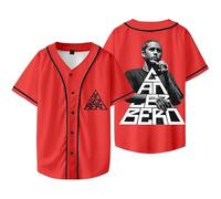 OLLQSB Canserbero Baseball Jacket tee All We Need Is Love Merch De Manga Corta, Unisex, Cuello Redondo Casual, Estampado Estilo Urbano,Rojo,M