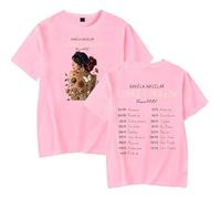 OLLQSB Ellise The Pretty Evil Tour T-Shirt Camiseta De Manga Corta, Unisex, Cuello Redondo Casual, Estampado Estilo Urbano.,Rosado,XXL