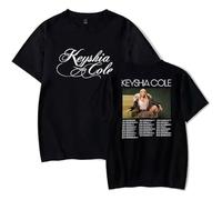 OLLQSB Keyshia Cole The Way It is 20th Anniversary Tour T-Shirt Camiseta De Manga Corta, Unisex, Cuello Redondo Casual, Estampado Estilo Urbano.,Negro,S