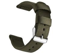 OLLREAR Nylon Correa Reloj Lienzo Correa Relojes Militar del ejército - 13 Colors & 4 Sizes - 18mm, 20mm, 22mm, 24mm (18mm, Army Green)
