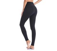 Ollrynns Leggins Deportivos Mujer Cintura Alta Mallas Deporte Leggings con Bolsillos Control de Abdomen para Running Training Fitness Yoga Pantalones CA166(Negro XS)