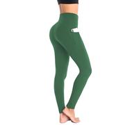 Ollrynns Leggins Deportivos Mujer Cintura Alta Mallas Deporte Leggings con Bolsillos Control de Abdomen para Running Training Fitness Yoga Pantalones CA166