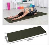 Ollt Universal Outdoor 6mm TPE Esteras de Yoga Antideslizantes Pilates sin Sabor Gimnasio Ejercicio Almohadillas Deportivas para Fitness y Culturismo 183cmx60cmx6mm Verde Negro