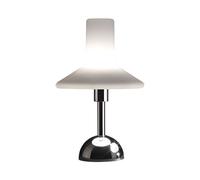 Olly Lámpara de Mesa Cromo Y Blanco Mediano