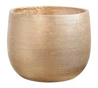 Olly & Rose Barcelona - Maceta de cerámica para interiores y exteriores (dorado, 40 cm)