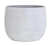 Olly & Rose Barcelona - Maceta de cerámica para interiores y exteriores (gris claro, 40 cm)