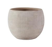 Olly & Rose Barcelona - Macetas de cerámica beige de 25 cm, macetas grandes para exteriores e interiores, macetas beige