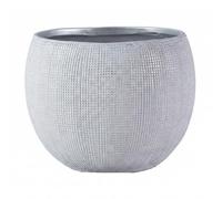 Olly & Rose Barcelona - Macetas de cerámica de color gris claro, 25 cm, macetas grandes para exteriores e interiores, macetas grises