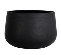 Olly & Rose Maceta de Fibra de Negro Mate Extra Grande - Maceta de Flores XL para Interior y Exterior - 46 cm 18 pulgadas