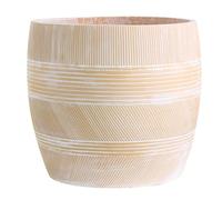 Olly & Rose Maceta extragrande con patrón - Maceta de jardín de fibra de cemento terracota - Maceta XL - D 44 cm 17.5 pulgadas H 40 cm