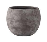 Olly & Rose Maceta grande de 25 cm, color gris carbón y negro, con acabado lavado, para exteriores e interiores, maceta para flores y plantas