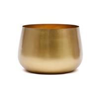 Olly & Rose Maceta grande dorada - Macetas de metal para interiores de 28 cm (25 cm en la parte superior), maceta grande (dorada, 28 cm)