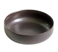 Olly & Rose Oxford - Cuenco grande de cerámica de 26 cm, para ensalada, cuenco decorativo para servir cocina y mesa de café, cerámica negra, cuenco extragrande para pasta