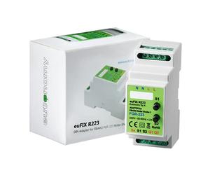 Olly technics Eutonomy euFIX Adaptador para riel DIN para persiana FIBARO 3 con Botones, euFIX R223