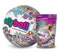Ollyball 1915353 Girl Power - Pelota de Ocio para niños para Colorear, Absorbe los Golpes con tecnología patentada KrunchCOR a Partir de 4 años, 30 cm
