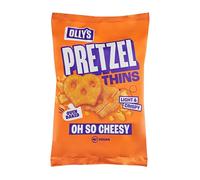 Olly's Pretzels horneados Sabor a Queso, Snacks Veganos y Saludables, con Menos Grasa y Calorías, Más Proteínas - Bolsa 140g