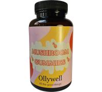 Ollywell Mushroom Gummies - Chaga, Cordyceps, Lion's Mane & Reishi - 180 g Ollywell