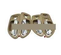 OLMAFD Coche Manijas Puertas 4 Manijas Interiores Puerta Cromadas Beige/negras Interior Delantera Trasera Izquierda Y Derecha 1994 1995 1996 1997 Para Accord Sedan Wagon