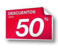 Olmedo Servicios Integrales Vinilos de Rebajas Personalizados Rojo Horizontal 30x20 cm - Vinilos Escaparate Rebajas Black Friday - Ofertas, Outlet Liquidaciones