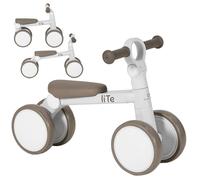 Olmitos - Bicicleta sin Pedales de Equilibrio a Partir 1 año Lite para niños - Juguetes bebé de 12 Meses - Ligera, Estable y Ajustable, 4 Ruedas - Correpasillos Ideal para Desarrollo (Blanco)