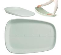 Olmitos - Cambiador de Bebé Antideslizante EVA - Superficie Impermeable, Lateral Elevado, Medidor de Crecimiento, Higiénico y Fácil de Limpiar - 69x44cm | Desde 0m hasta 12 meses (Menta)