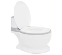 Olmitos - Orinal para bebé WC 2 Infantil Blanco - Con portarrollos interior para el papel y botón con sonido de descarga - Antideslizante con vaso interior extraíble, aprende a ir al baño