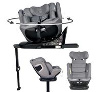 Olmitos - Silla de coche para bebé I-SIZE 40-150 cm con giro 360º SIENA, Isofix y reclinado, homologada a contramarcha, Silla de Auto ajustable y Universal desde nacimiento (Gris)