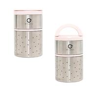 Olmitos Termo Solidos Acero Inoxidable Triangles Rosa 250mL + 570mL