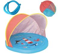 Olmitos - Tienda Pop UP de bebé para Playa y jardín- Manta/Parasol Protector de Sol y Viento - Plegable Compacto Muy Ligero - Incluye Funda y Ganchos para el Suelo