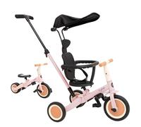 Olmitos - Triciclo Evolutivo de Bebé 5 en 1 GYRO + - Bicicleta Niños Desde 1 Año hasta 5 años - De Triciclo a Bicicleta con o sin Pedales - Adaptable y transformable (Gyro +, Rosa)