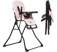 Olmitos - Trona evolutiva Bebé Plegable Ligera y Ultracompacta MINNA - Trona portátil de viaje 4.9kg ergonómica con Funda Acolchada de 6 meses a 3 años - reposapiés ajustable y Arnés 5 Puntos