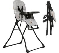 Olmitos - Trona evolutiva Bebé Plegable Ligera y Ultracompacta MINNA - Trona portátil de viaje 4.9kg ergonómica con Funda Acolchada de 6 meses a 3 años - reposapiés ajustable y Arnés 5 Puntos
