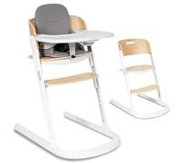 Olmitos Trona evolutiva de madera 2 en 1 DINNA Silla infantil Evolutiva y convertible desde 6 meses hasta adolescencia | Ajustable en altura y profundidad, bandeja extraíble y arnés 5 puntos (Blanco)