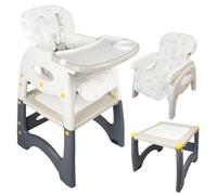 Olmitos - Trona Evolutiva Multifunción Pupitre - Reclinable, 5 en 1: escritorio, silla, trona, mesa para bloques y tablet- cinturón 5 puntos - Rígida y segura de 6 meses a 6 años (Animal)