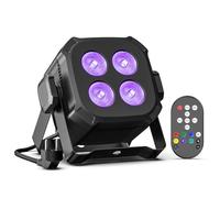 Oloaxolx 4 x 8W RGBW 4 en 1 LED Par Mini luces de escenario con DMX512, control por sonido, foco Par de 4/8 canales para hogar, fiestas, espectáculos y eventos (1 pieza)