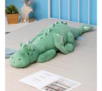 Ololele Dragón de peluche, 90 x 34 x 12 cm, 2,2 kg, juguete para niños, rosa, blanco, verde y azul, dragón de peluche muy dulce disponible